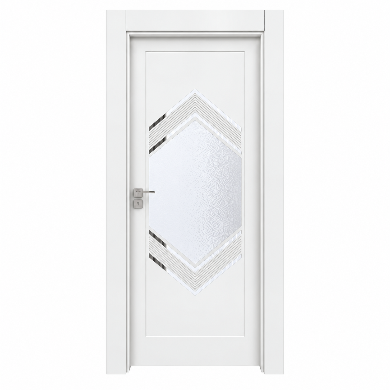 BY-6006V Porte intérieure Laqué Vitrée